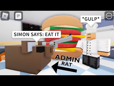 ❗️ADMIN❗️ROBLOX Cook Burgers Trolling As Admin Rat (Funny Moments)