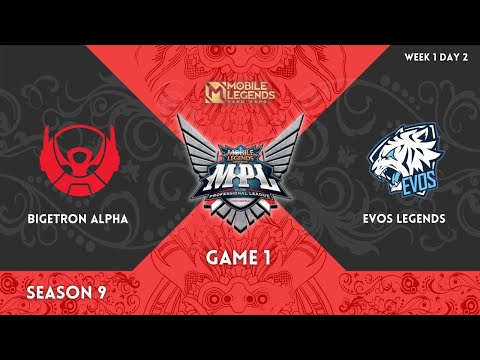 BIGETRON ALPHA vs EVOS LEGEND Match 1 | MPL ID SEASON 9 Week 1 Day 2