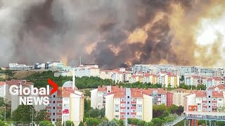 Turkey wildfires: Dardanelles Strait closes northw