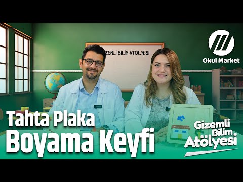 Minik Ellerle Renkli Taşlarla Tahta Plaka Boyama K