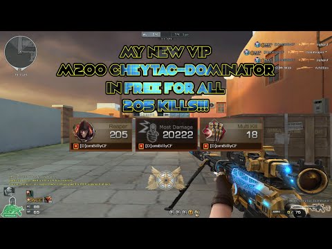 Crossfire West | *My New Record* 205 Kills! with my New Vip | M200 Cheytac-Dominator in Free for All