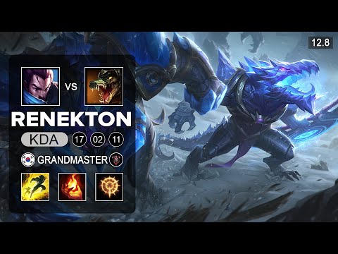 Renekton vs Yasuo Mid - KR Grandmaster - Patch 12.8 Season 12