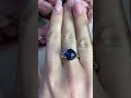 Серебряное кольцо с топазом Лондон Блю 3.138ct