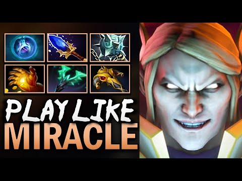 Invoker Gameplay with Linkens and Like Miracle - Dota 7.39