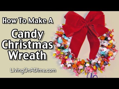 How to Make a Candy Christmas Wreath Video