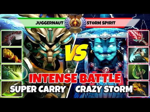 JUGGERNAUT (Carry) vs STORM SPIRIT (Mid) - Epic Battle Of Immortal Rank Dota 2 Players - Z Dota 2