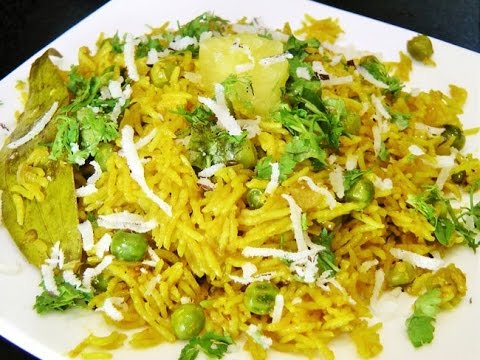 मटार भात | Matar Bhat | Matar Rice by madhurasRecipe Video