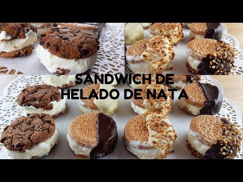 RECETA DE SANDWICH DE HELADO DE NATA