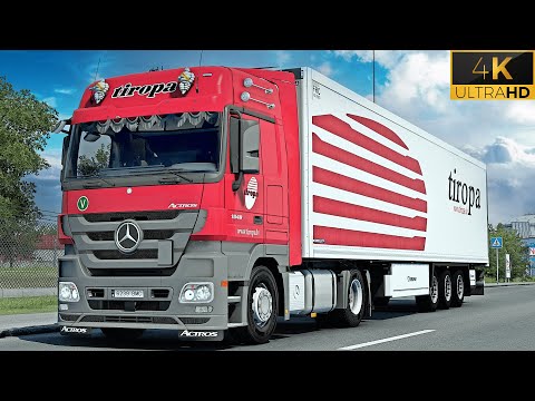 4K | ETS2 1.44 | Mercedes Actros MP3 | Riga 🇱🇻 󠁧󠁢󠁳󠁣 - Rēzekne 🇱🇻
