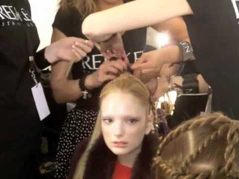 Magdalena Velevska Backstage with Redken At RAFW 2011