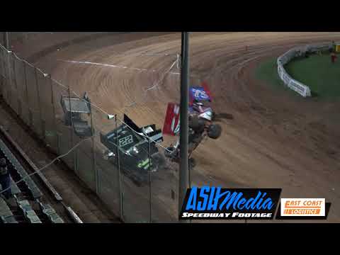 Sprintcars: Andrew Corbet B-Main Pile Up - Archerfield Speedway