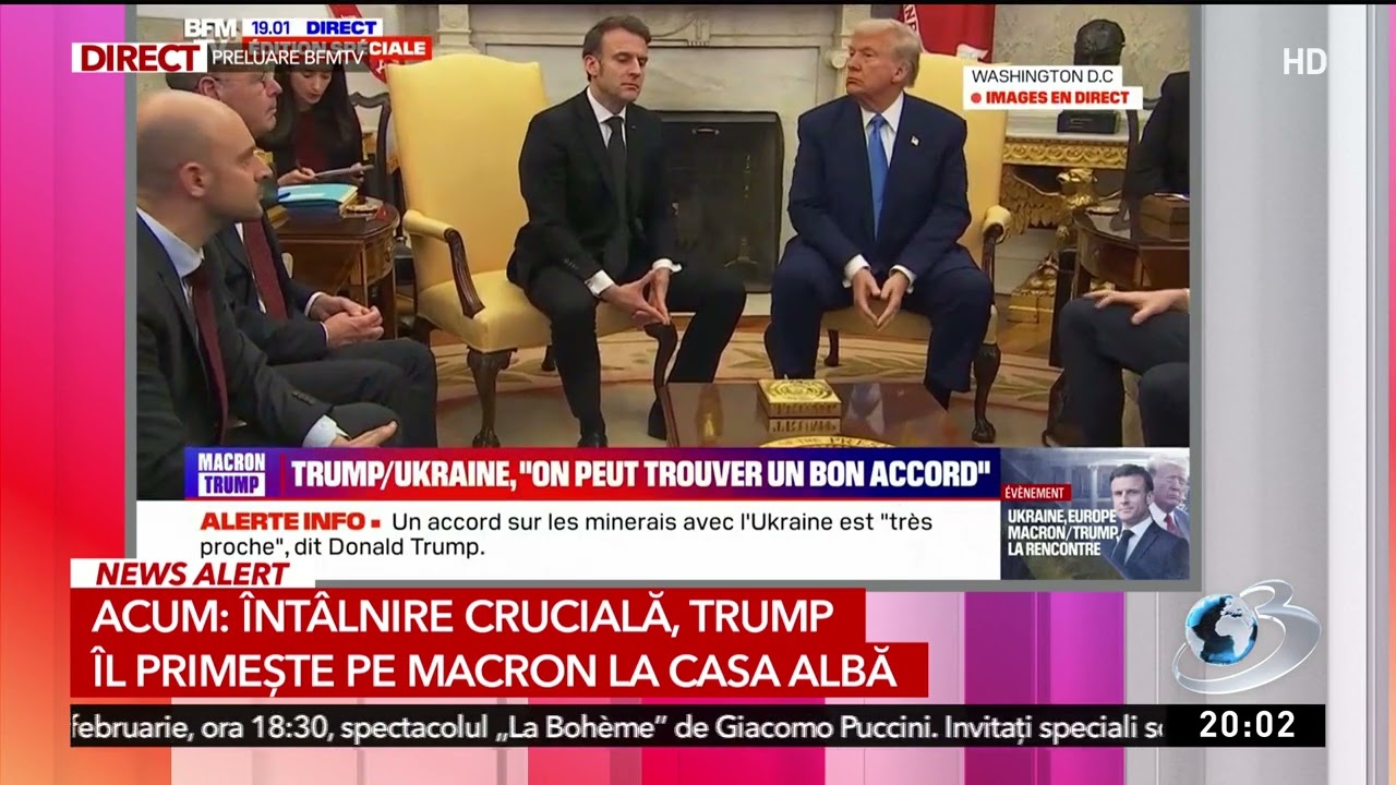Emmanuel Macron și Donald Trump au făcut declarații în Biroul Oval