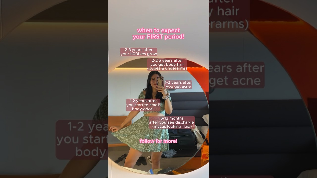 when to expect your first period 🩸 #shorts #girls