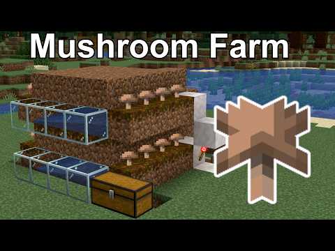Infinite Brown Mushroom Farm - Easy 1.21+ — Minecraft farm tutorial thumbnail