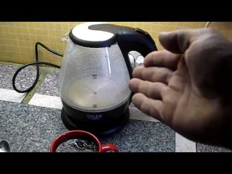 Virdulys elektrinis Adler AD 1274 (2200W 1.7l, baltos spalvos) video