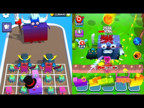 NUMBER CUBE WAR MERGE IDLE VS NUMBER CUBE MERGE RUN FIGHT - Merge Battles GamePlay - iOS, Android