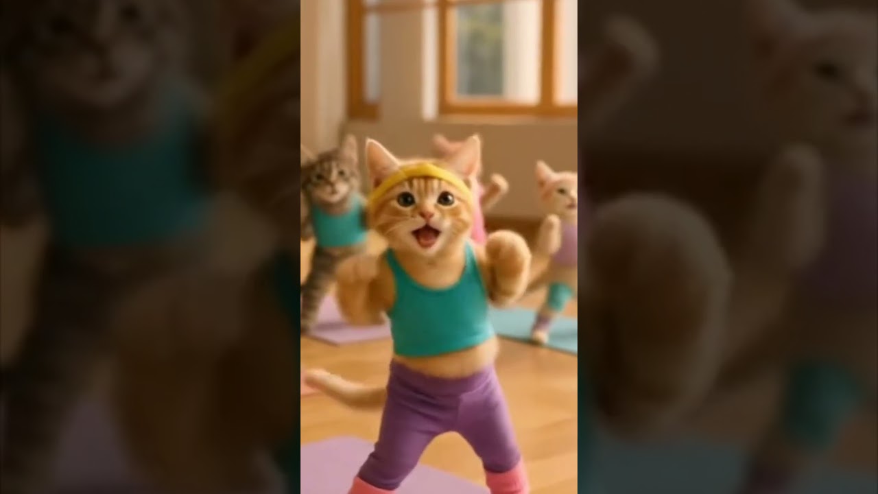 Танцующие коты от ИИ 23. Dancing Cats from AI 23. #music #cat #dance #кот #fantasy #aivideo #ai