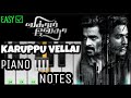 Karuppu Vellai Piano Cover | Vikram Vedha | Mass BGM Keyboard Notes | Sam CS | VJ Sethupathi | Maddy