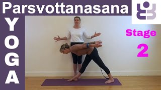 Iyengar Yoga for Beginners - Parsvottanasana Tutorial. Stage 2