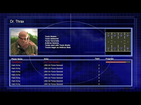 Command Conquer Generals Zero Hour Gla Toxin 1 vs 7 Usa Air Force Generals (Line Up)