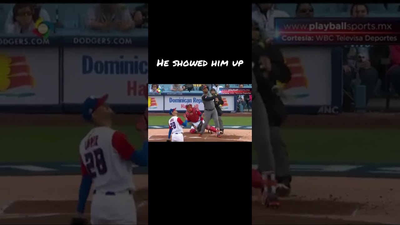 My man showed him up. 👍 and sub for daily vids! #batflip #homerun #worldbaseballclassic