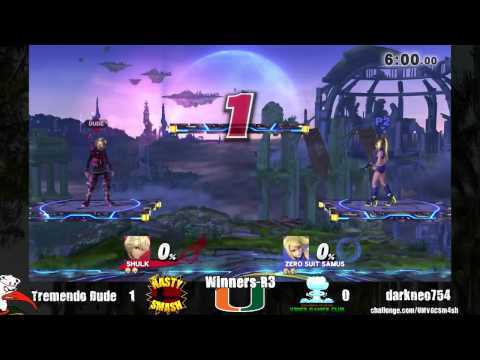 UM Sm4sh Tourney - Tremendo Dude (Shulk) vs darkneo754 (ZSS) ~Pools R3