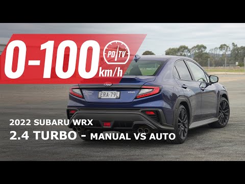 2022 Subaru WRX (2.4 turbo) 0-100km/h: manual vs auto