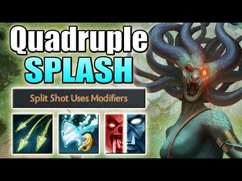 Tidebringer + Medusa's LVL 25 Talent "Split Shot Uses Modifiers" & Shapeshift | Dota 2 Ability Draft
