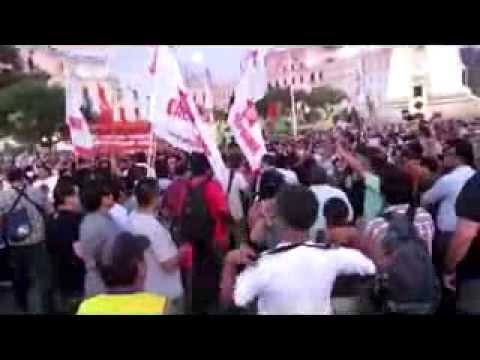ALANISTAS EXPULSADOS DE PLAZA SAN MARTIN LIMA FEB 2014