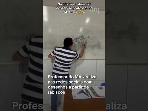 Professor do MA viraliza nas redes sociais com desenhos a partir de rabiscos