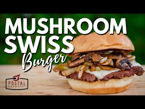 Mushroom Swiss Burger Recipe - Easy Homemade Mushroom...