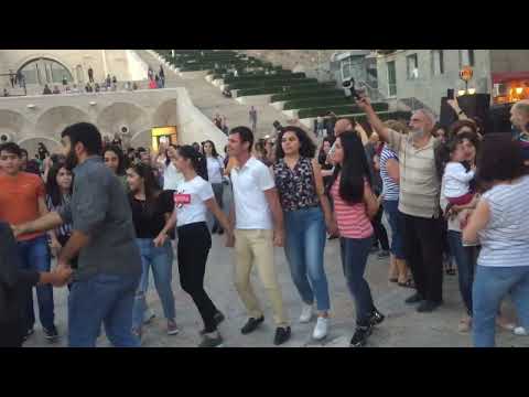Armenian dance in Yerevan Cascade