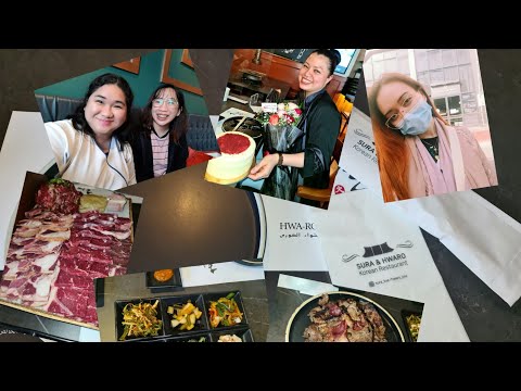 FOOD SERIES : HWARO Jeddah | KOREAN BBQ with my Girls + Post B-day Surprise for Babe Kleyo 🎂💐