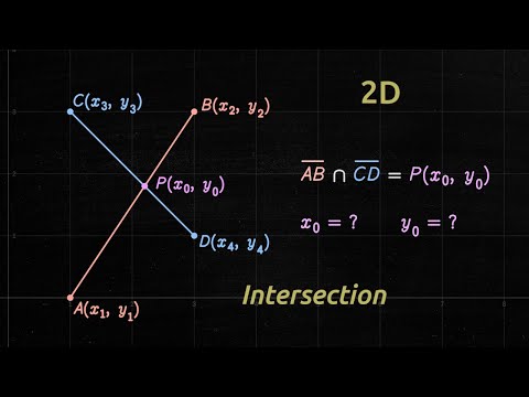 Find the Intersection of Two Line Segments in 2D (Easy Method)