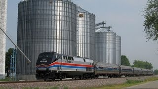 preview picture of video 'Amtrak heritage # 66 leads Amtrak 301 at Shipman, IL!!!!!!!!!!!!!!!! (5-19-2013)'