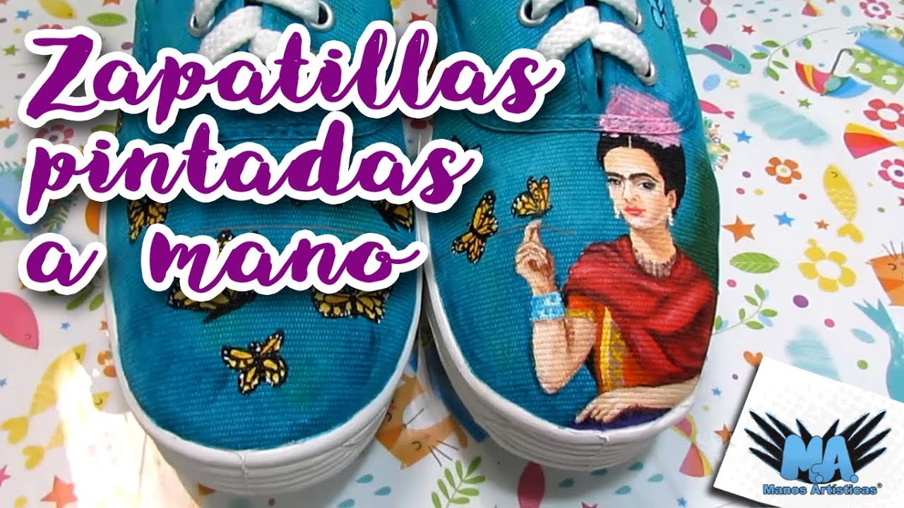 Zapatillas Pintadas a Mano M.A. Manos Artísticas FRIDA KAHLO