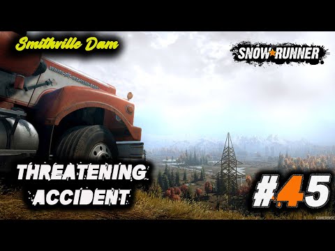 Threatening Accident Walkthrough #45 Smithville Dam  (Michigan) SnowRunner 4K (2160p)