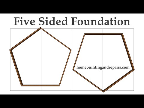 How To Calculate Sides And Layout Pentagon Shaped Building Foundation - Easier Construction Math