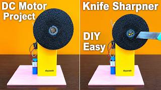 how to make knife sharpener using dc motor project