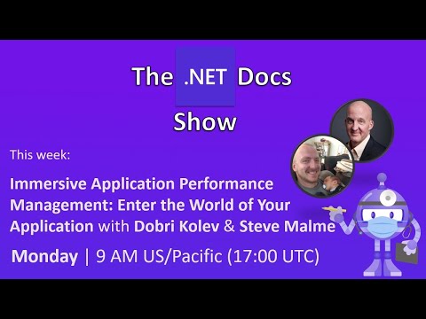 The .NET Docs Show - 👀 Immersive Application Performance Management