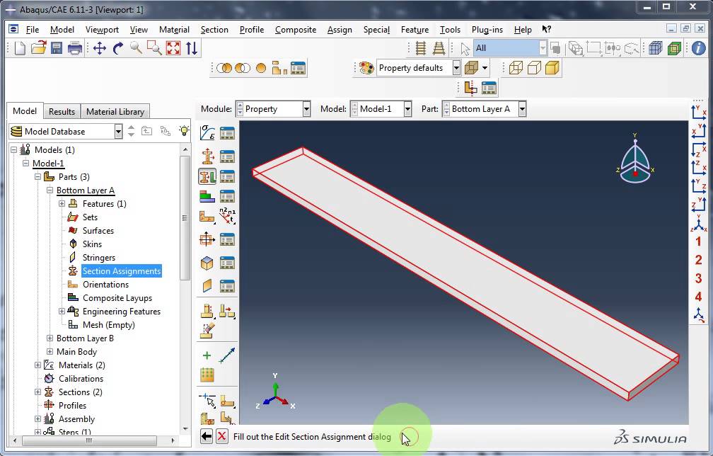 FEM Tutorial: Create and Assign Sections (PneuNets Bending Actuator)