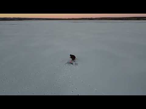 Ice Fishing Douglas Reservoir in Colorado