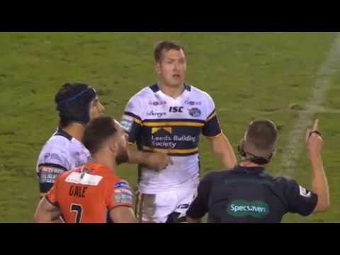 Referee Ben Thaler "Play with it at home", as drone flies over stadium. [Castleford vs Leeds '17]