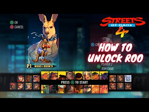 How To Unlock Roo 🦘🥊🥊 | STREETS OF RAGE 4 DLC PC/PS4/Xbox