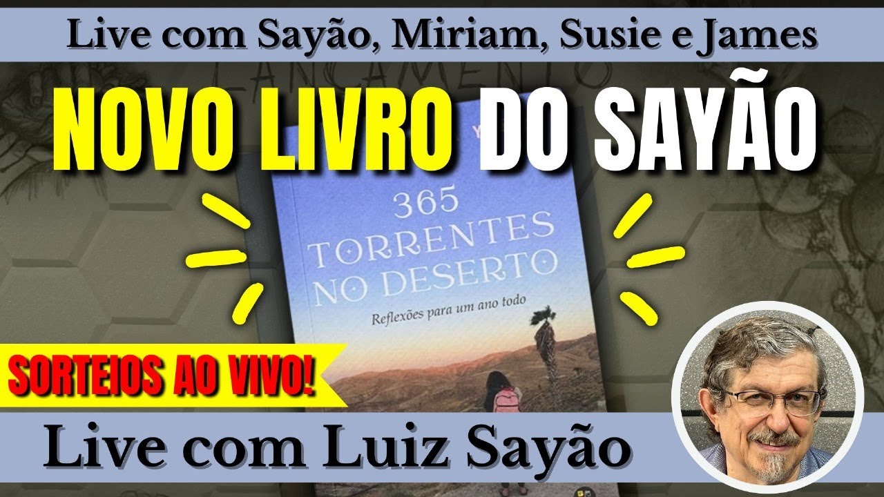 Meu novo livro! Ao vivo com Luiz Sayão