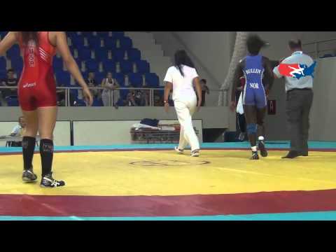 Cadet World W - Alo (USA) pin Bullen (NOR), 56 kg bronze bout