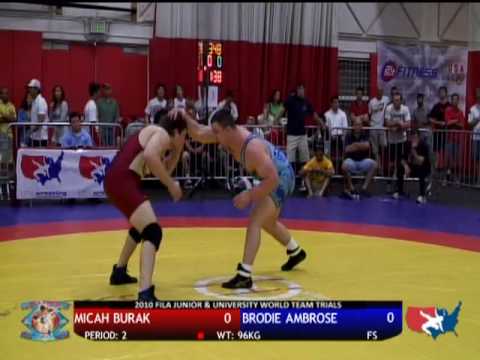 University Freestyle 96kg - Brodie Ambrose vs. Micah Burak