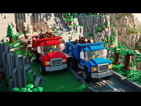 LEGO Dump Truck Mountain Race – Epic Cliffside Showdown!