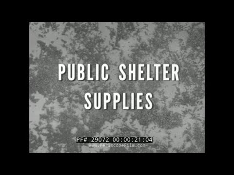 1950s CIVIL DEFENSE FALLOUT SHELTER SUPPLIES FILM 29072