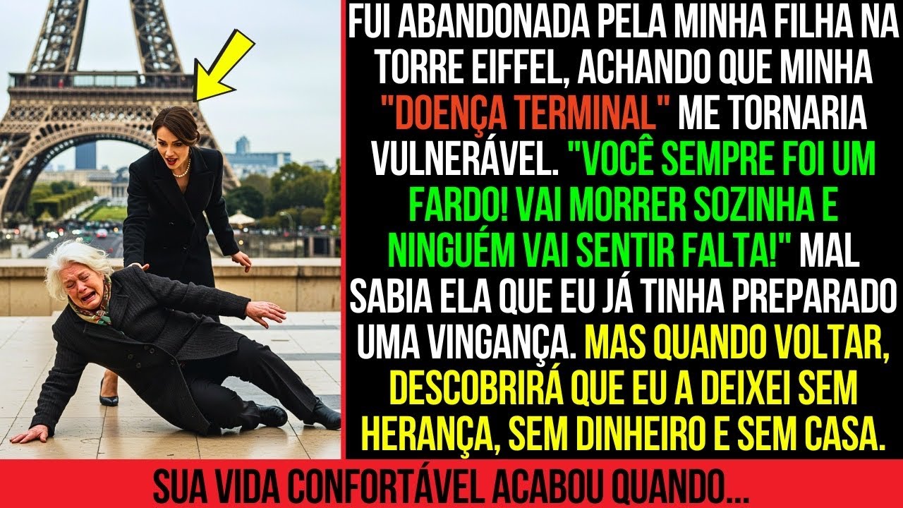 Minha filha se aproveitou da minha "Doença Terminal" para me abandonar na Torre Eiffel
